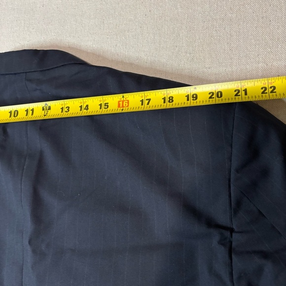 Brooks Brothers Men's Navy Blue Striped Blazer 48 Reg Brooksease 100% Wool USA - Picture 8 of 12